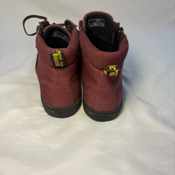 Dr. Martens Maegley Canvas High Top Sneakers Lace Up Side Zip Cherry Red Women 6 - Picture 3 of 10